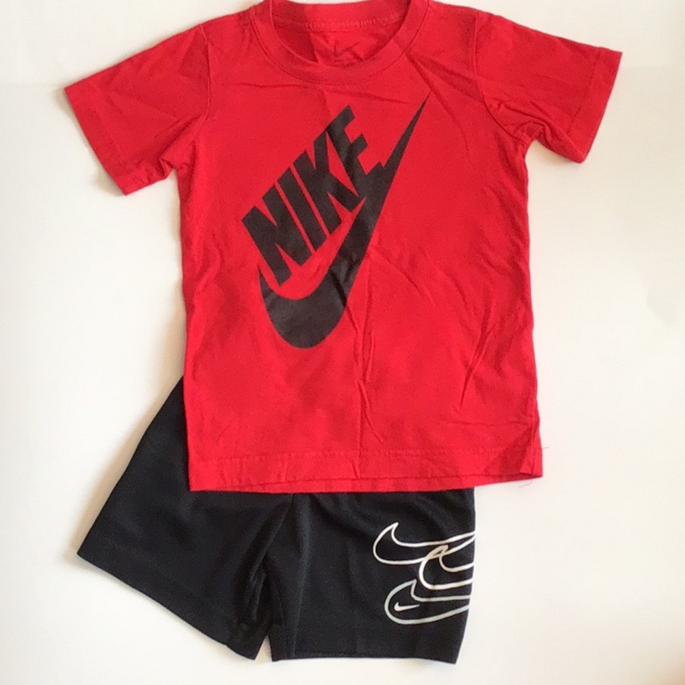 Nike Kids Red and Black Matching Set